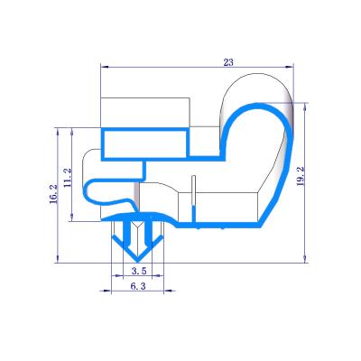 China Gasket for fridge/refrigerator/cabinet door sealing rubber strip 020/storage wholesale price PVC sealing strips for freezer for sale