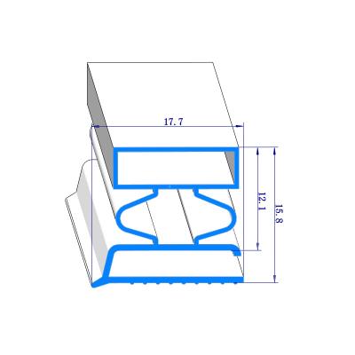 China Gasket For Fridge/Refrigerator/Cabinet/Storage Customize PVC Plastic Profile For Container Door Gasket 035 Magnetic Door Sealing Rubber On Fridge for sale