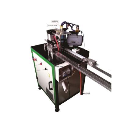 China PVC Trim Slitter 380V Refrigeration Door Magnetic Strip PVC Glass Rubber Seal 45 Degree Automatic Slitter Cutter for sale