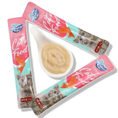 China Factory Supply Sustainable OEM Cat Food High Protein Wet Cat Strips For All Age Cat for sale