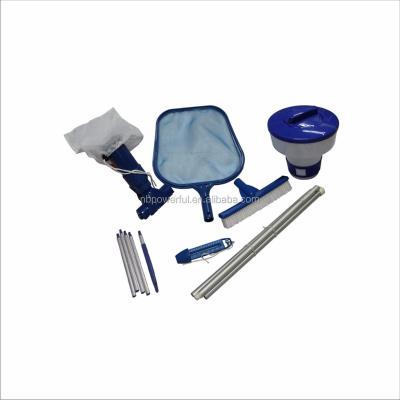 China pool kits including six kits, brush, skimmer, dispenser, aluminum pole, thermometer PPK08 for sale