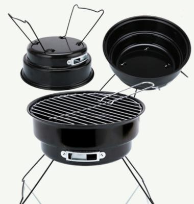 China Hot Selling Adjustable Height Garden and Outdoor Cooking BBQ Tool Packpacking Round Charcoal DIY Portable BBQ Grill for sale