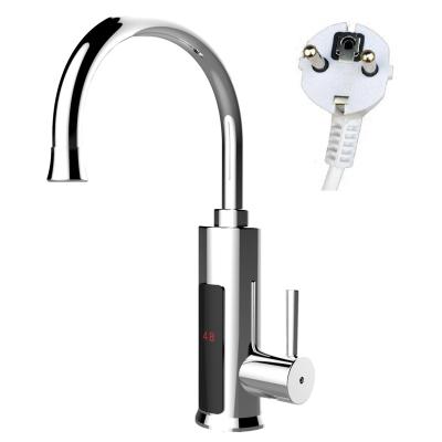 China New Design 3000W 220V Kitchen Water Heater Electric Faucet BF19SY With BIG Digital Display Vertical Electric Faucet Heater for sale