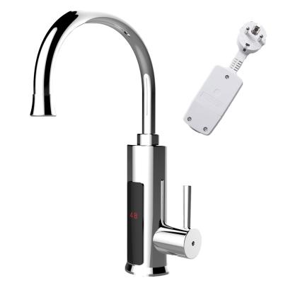 China Hotel GF19SYP BIG vertical digital display ELCP electric faucet hot and cold shower water heater faucet for bathroom or kitchen for sale