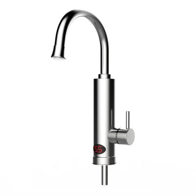 China Electric Faucets BF20ST-BY 304 Stainless Steel 3000W 220V Water Heater Faucet Heating Kitchen Faucet With Led Digital Temperature Display for sale