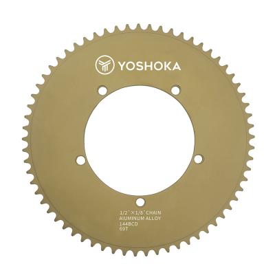 China Mountain bikes OEM/ODM chainring 104/144 aluminum alloy 7075 1/2 BCD titanium nitride coating 40t 41t 42t 43t 44t 45t 1/8 bicycle chainring for sale