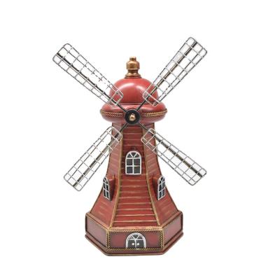 China Minimalist Metal Holland Dutch Windmill Decor Antique Diy Craft Hand Craft for sale