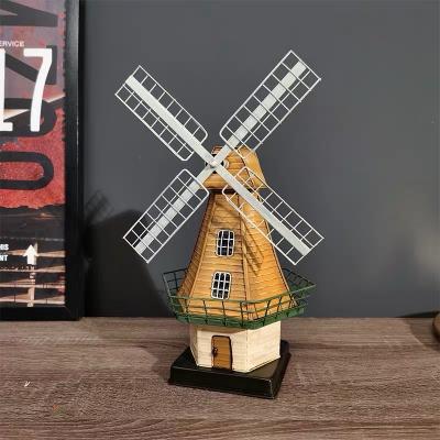 China Dutch Modern Home Decor Metal Luxury Europe Home Decor Handmade Windmill Craft for sale