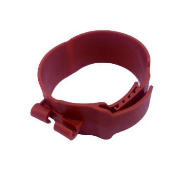 China Quick Installation Factory Sale Whole Tube Clamp Fixing Air Conditioning Copper Center Tubes Buckle Pipe Plastic Buckle O Shape Red Pipe Clamp for sale