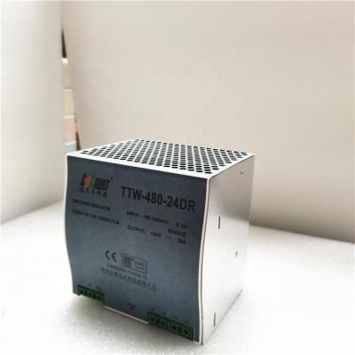 China Original High Reliability TOTIWO DR-480-24 24V 20A DR-480 24V480W DIN Rail Single Output Industrial Power Supply for sale