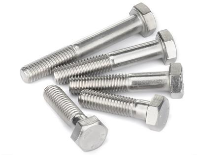 China Galvanized Stainless Steel DIN960 Hexagon Head Bolts With Fine Pitch Wire for sale