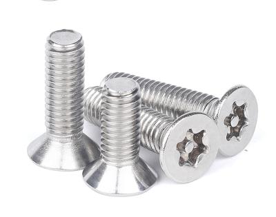 China Housing Constructions Customized Torx Stainless Steel Anti Theft Hexalobular Socket Flat Countersunk Head Machine Screws for sale