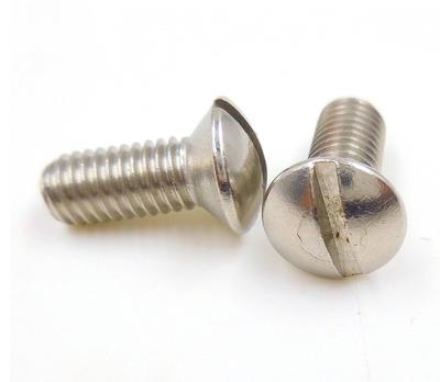 China Housing Constructions Customized DIN ASME M2 M3 M4 M5 M6 SS304 Slotted Expanded Countersunk Oval Head Machine Screws for sale