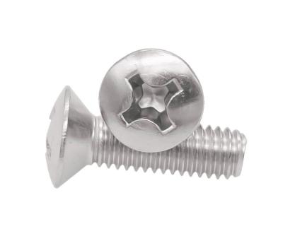 China Housing Buildings DIN 966 Stainless Steel Cross Recessed Phillips Raised Countersunk Head Screws for sale