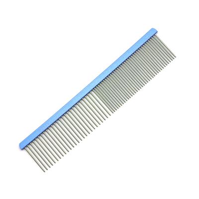 China Viable Bamboo Metal Hond Kam Pet Grooming Slicker Brush Cat Massage Dog Dematting Comb OEM Peines Para Mascotas M-40x190mm 40g for sale