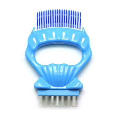 China OEM Viable Pet Hair Removal Peine Pelo De Mascotas 52g 80x120MM Sisir Anjing Massaging Shell Groomer Combs Dog Hair Pet Comb for sale