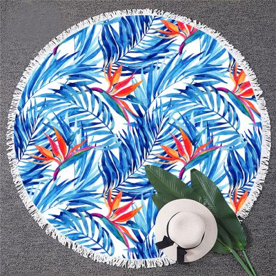 China Factory Top Quality Product Beach Towel Custom Compressed Towel Supplier Digital Printed Round Beach Towel Palm Beach Towel for sale