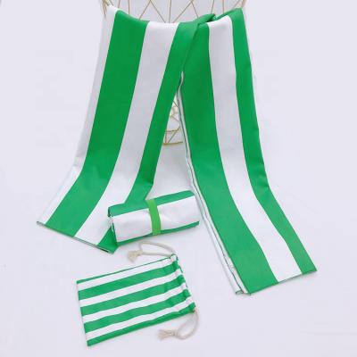 중국 Wholesale QUICK DRY custom printed quick dry microfiber stripe sports travel beach towel with bag 판매용