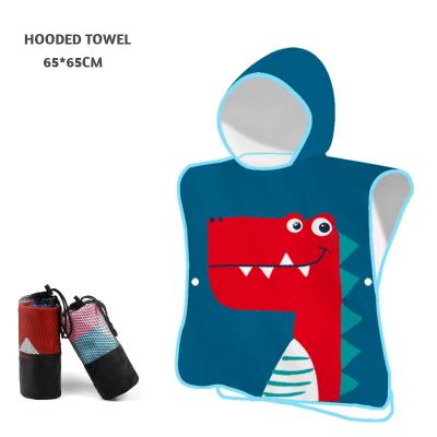 中国 Tablet Have The Stock Amazon Sale Beach Coat Suede Warm Dry Children Microfiber Quickly Surf Towel Kids Hooded Swimming Poncho 販売のため