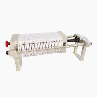 China Garment Shops 450 Manual Jack Compacting Filter Press For Starch, Beer, Honey, Oil for sale