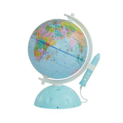 China AR and Cartoon Appearance Kids AR Globe World Talking Smart Globe with Smart Reading Pen Customized Smart Globe for Russian Market for sale