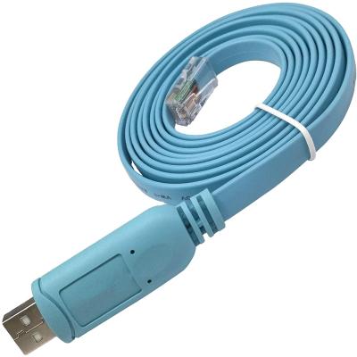 China USB To RJ45 Console Cable With FTDI Chip For Cisco NETGEAR Routers / Switches Support Windows Linux Mac OS USB-RS232-WE-1800-RJ45 for sale