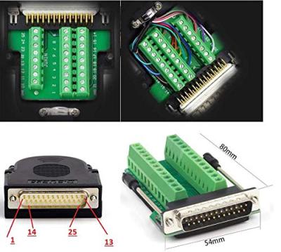 China Customize DB25 Adapter Kit Solderless Breakout 2X Pack DB25 Male Female or D-sub Male Caratar Setting Nuts 21 - A.W.G. 30 for sale