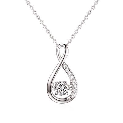 China 925 Sterling Silver FASHIONABLE Drops Pure Silver Letter Luxury Personalized Personalized Diamond Necklaces for sale