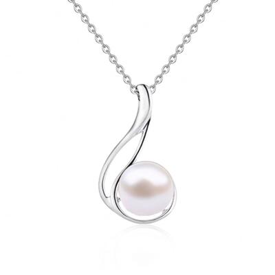 China Nickel Free Sterling Silver Pearl Pendant Women Initial Clavicle Chain Iced Out Necklace Pendants For Necklace for sale