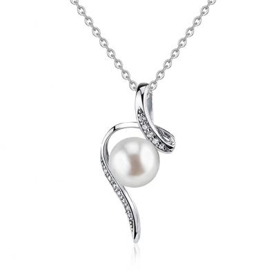 China Nickel Free Personalized Freshwater 925 Sterling Silver Women Girl Pearl Jewelry Pendant Necklace for sale