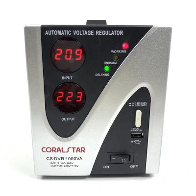 China 1000VA Voltage Factory Price Stabilized Automatic Voltage Stabilizer Chip USB Port for sale