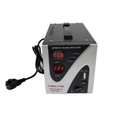 China High Quality Stabilized Automatic Voltage Digital Display 2000VA Voltage Stabilizer /voltage Regulator With USB Port for sale