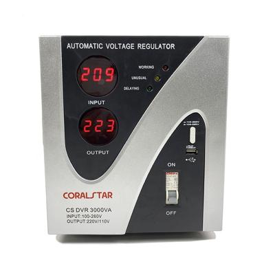 China Wholesale Stabilized 3000VA Automatic Voltage Stabilizer /Voltage Regulator With USB Port for sale