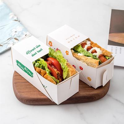 China Recyclable Custom Packaging Swiss Paper Boxes Sandwich Sushi Roll Cheese Pastry for sale