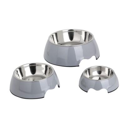 China Sustainable Wholesale Pet Bowl Stainless Steel Pet Bowl Combination Large And Small Dog Bowl for sale