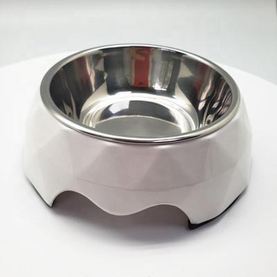 China 2020 Wholesale Colorful Melamine Automatic Drinking Portable Pet Bowl Feeder for sale