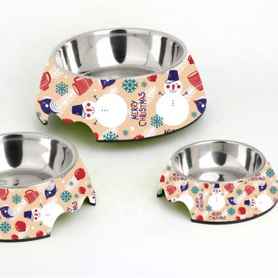 China New automatic design weighed dog bowls sublimation pet bowl sublimation dog bowl for sale