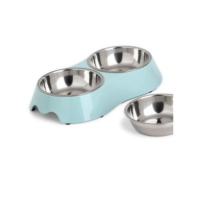 China Sustainable Hot Selling Durable Pet Stainless Steel Double Bowl Feeder Factory Manufacturer for sale