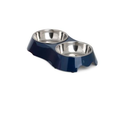 China Sustainable Cat Bowl Water Pet Double Color Candy Dog Food Feeding Bowl for sale