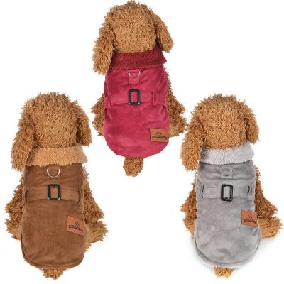 China Custom Viable Winter Jacket Warm Pet Clothes Dog Costume With Printed Logo For Small Dog for sale