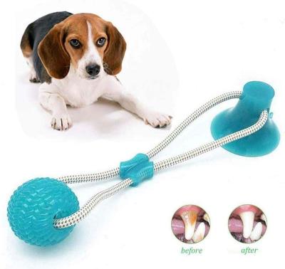 China Eco-Friendly Bite Dog Chew Toy TPR Sucker Dog Toys Viable Dog Molars Strings for sale