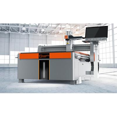 China Air Cooled Stainless Steel Laser Marking Machine Large Format 100W Horizontal Layer Etching Machine for sale