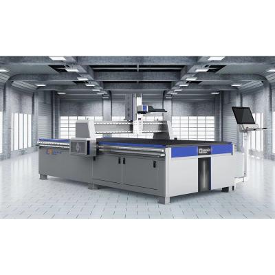 China Large Surface Air Cooled Galvo Laser Flatbed Marking Etching And X/Y Engraving Machine For Steel for sale