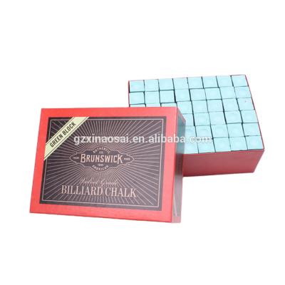 China Green Promotion Pool Cue Chalk Block Billiard Cue Chalks for sale