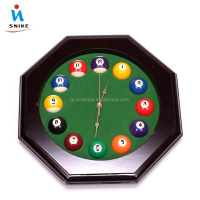 China High Quality Breathable Cheap Wooden Pool Billiard Ball Clock for sale