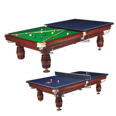 China Leather& Iron table tennis billiard 2 in 1with slate for sale