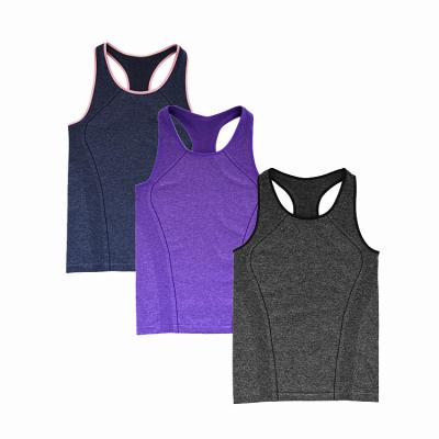 China QUICK DRY women quick drying runner back singlets custom sports vest loose breathable empty single yoga tops for sale