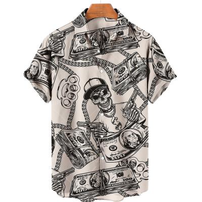 China Wholesale Mens 3D Full Print Beach Anti-pilling Shirts Cool Sublimation Summer Dry Wear Custom Print Mens Beach Wear for sale