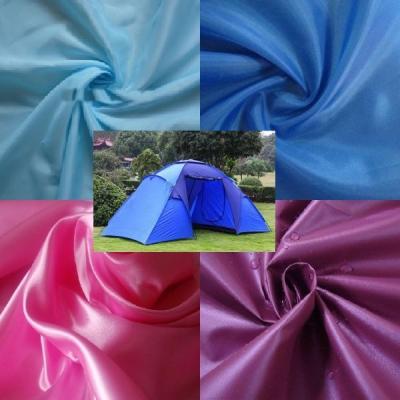 China Waterproof Polyester Taffeta / 190t Polyester Taffeta / 190t Polyester Taffeta Tent Fabric for sale