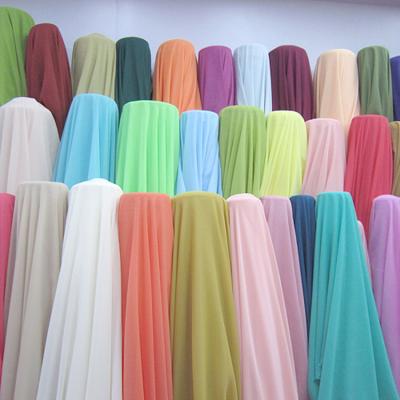 China Anti-static 30D 50D 75D 100D 150D twisted polyester chiffon fabric for dress for sale